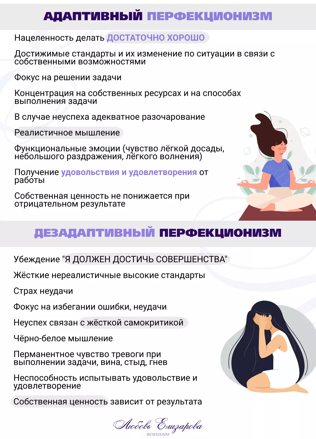 Виды перфекционизма